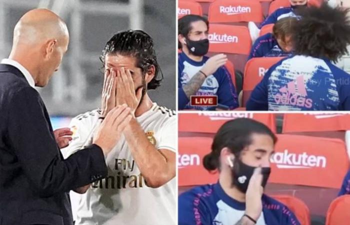 Isco complains about Real Madrid manager Zinedine Zidane who was caught...