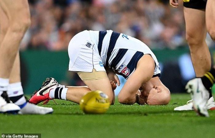The AFL Grand Final photo of Gary Ablett Jr. leaving shows...