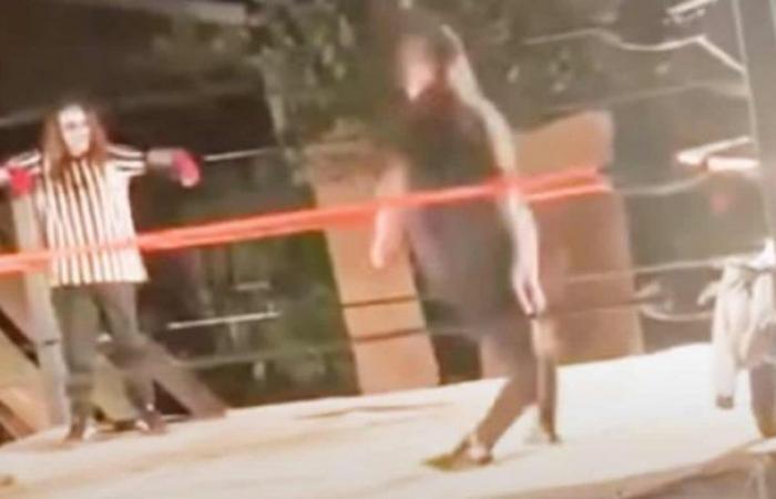 Wrestler breaks his legs when jumping into the ring