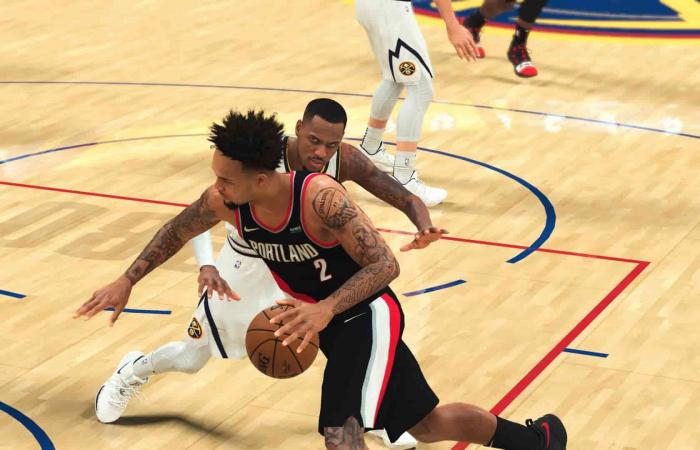 The NBA 2K21 PS5 gameplay shows two loading times of two...