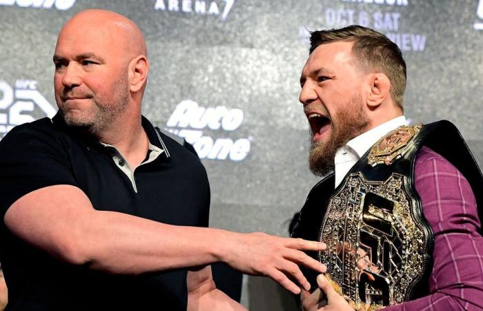 Conor McGregor reacts to his position in the UFC’s latest pound...