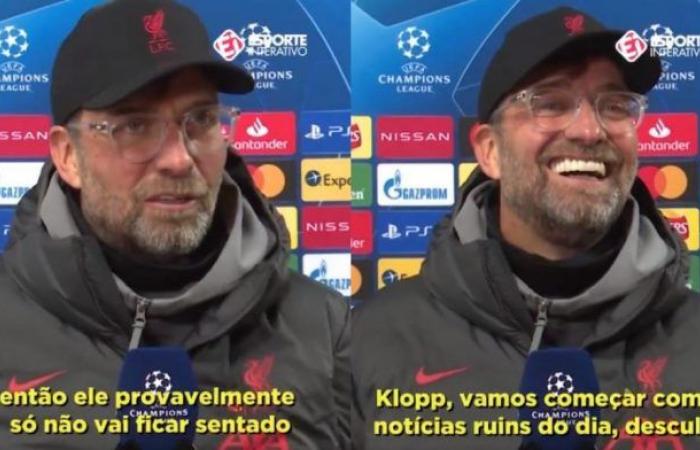 Klopp did not cut himself and sent a message to Tite...