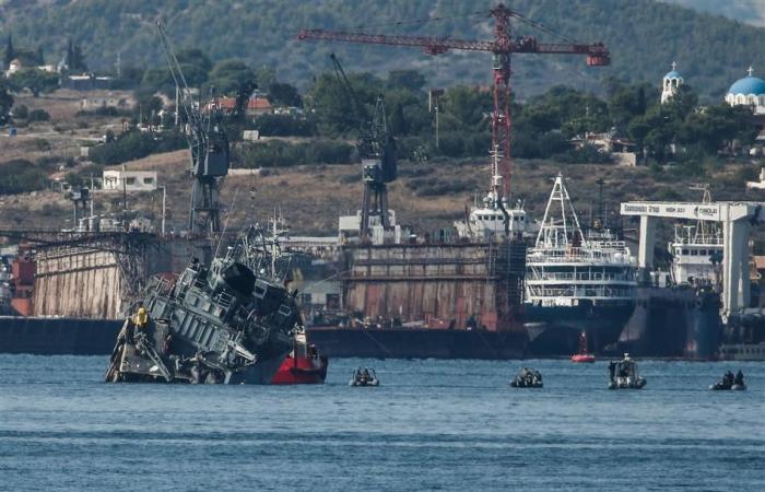 Portuguese freighter destroys Greek military ship in Mediterranean accident