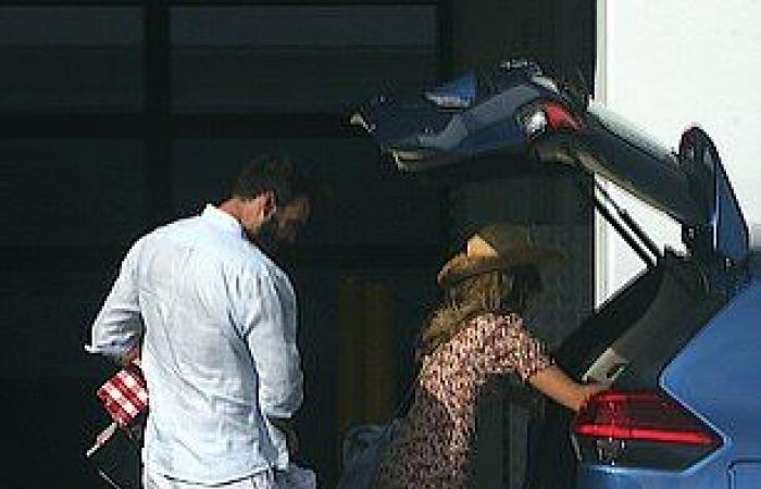 Locky Gilbert & Irena Srbinovska are leaving their Perth hotel after...