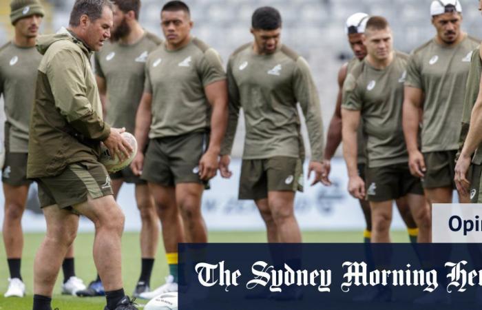 Wallabies trainer Dave Rennie has a chance to end the identity...