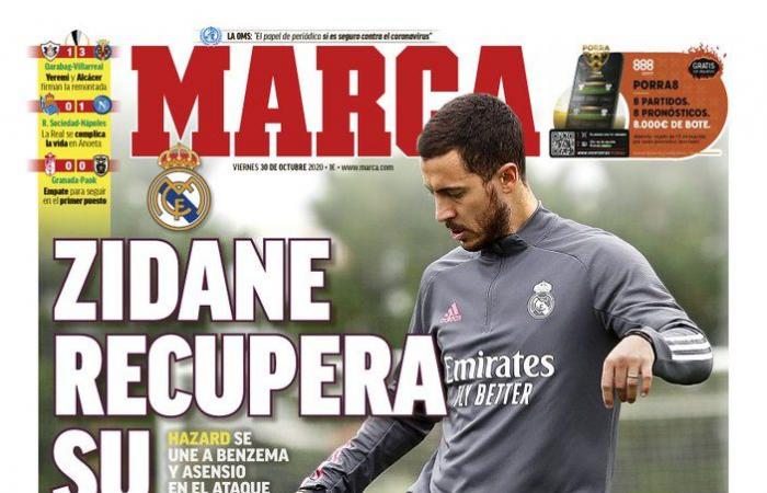 Today’s Spanish newspapers are dominated by Real Madrid’s new attack, with...