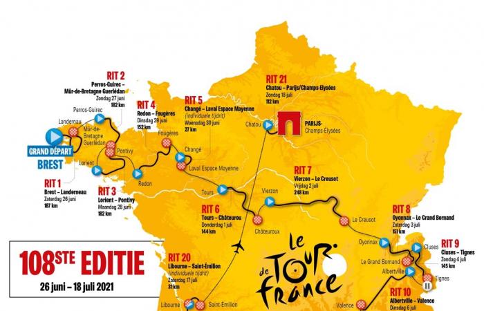 The Tour de France 2021 route is well known: b …
