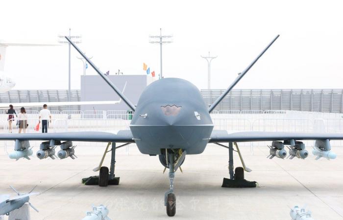 IMAGES: New Chinese drone Wing Loong-10 is presented at an air...