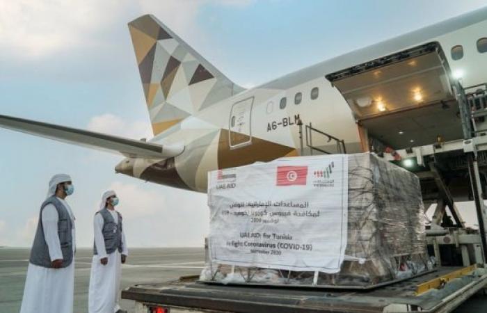 The UAE sends an aid plane to Tunisia to support its...