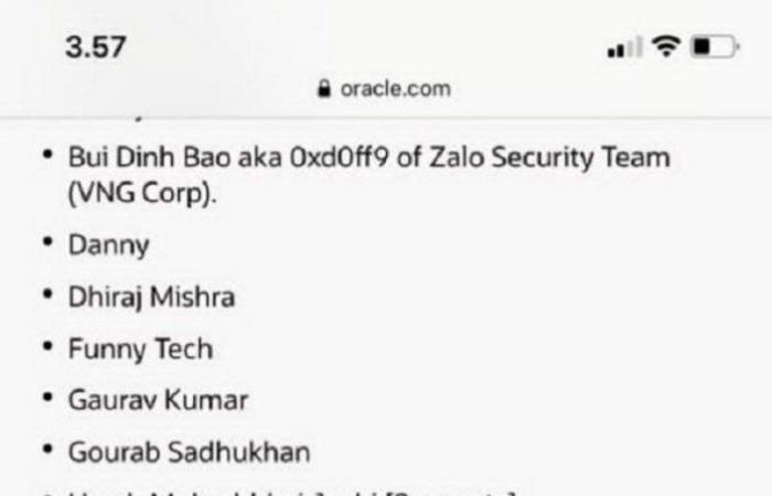 The “Saudi discoverer of vulnerabilities” reaches two risks with “Oracle” …...