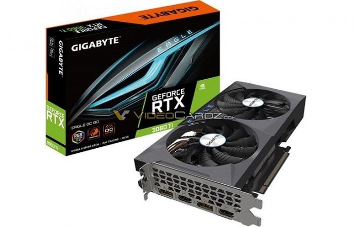 RTX 3060 Ti EAGLE OC, first images of this Gigabyte model