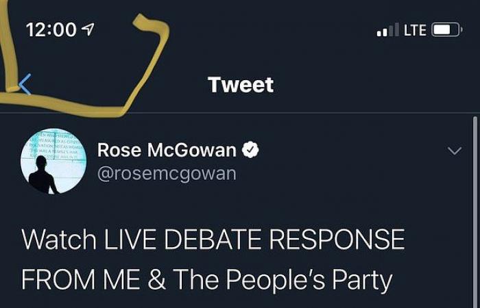 Rose McGowan broke her arm and read the election results on...