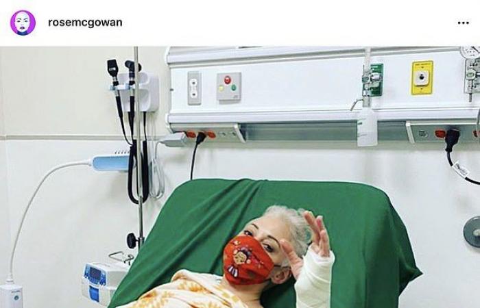 Rose McGowan broke her arm and read the election results on...