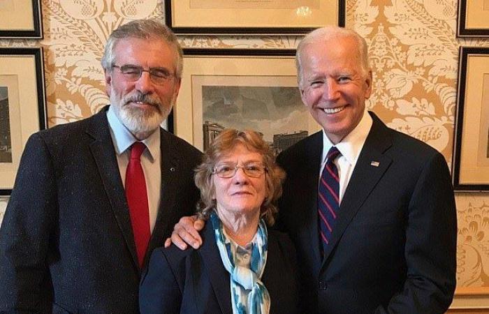 The result is a picture of Joe Biden with Gerry Adams...