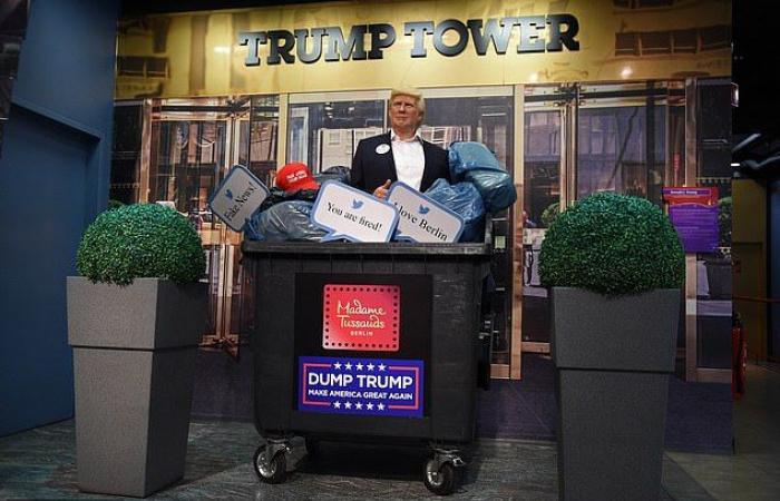 Madame Tussauds Berlin throws Trump’s wax model in a trash can...