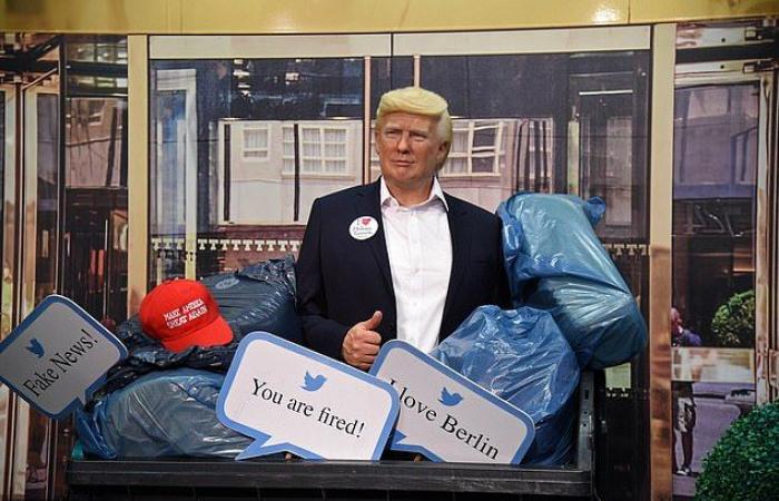 Madame Tussauds Berlin throws Trump’s wax model in a trash can...