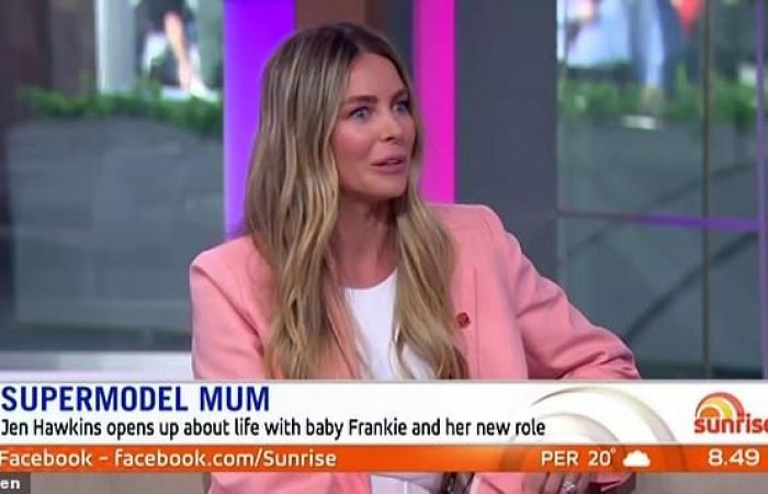 Jennifer Hawkins snaps at Kochie for calling her and her husband...