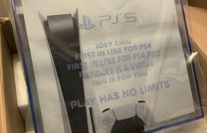 Meet the first customer to receive a PS5. He was...