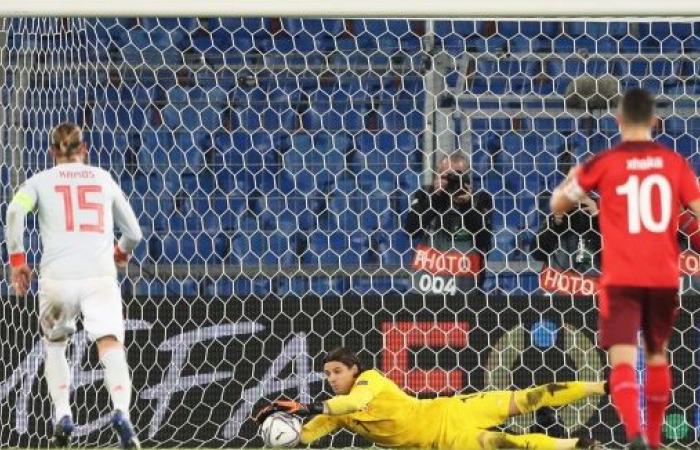 Ramos missed 2 penalties, Spain saved 1: 1 from Switzerland