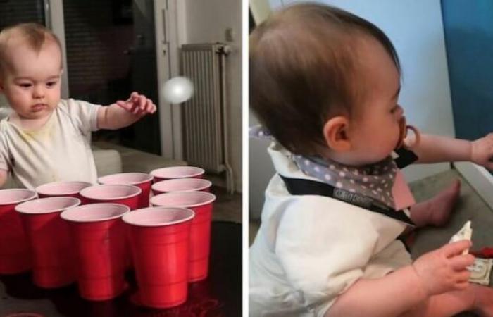 This man sends hilarious montages of his daughter every time his...