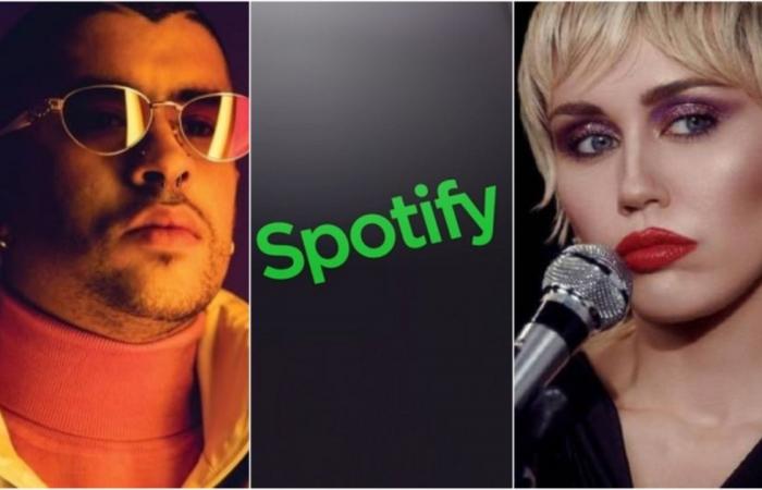Miley Cyrus and Bad Bunny cause the fall of Spotify and the networks react with memes