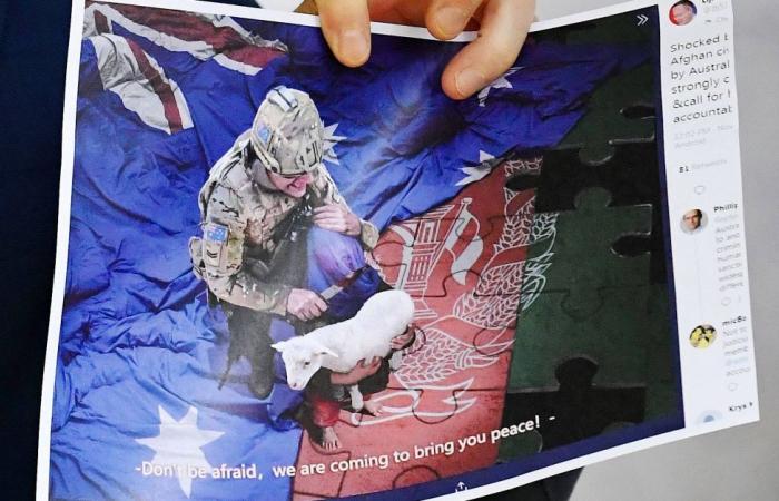 China posts photo montage about Australia’s war crimes