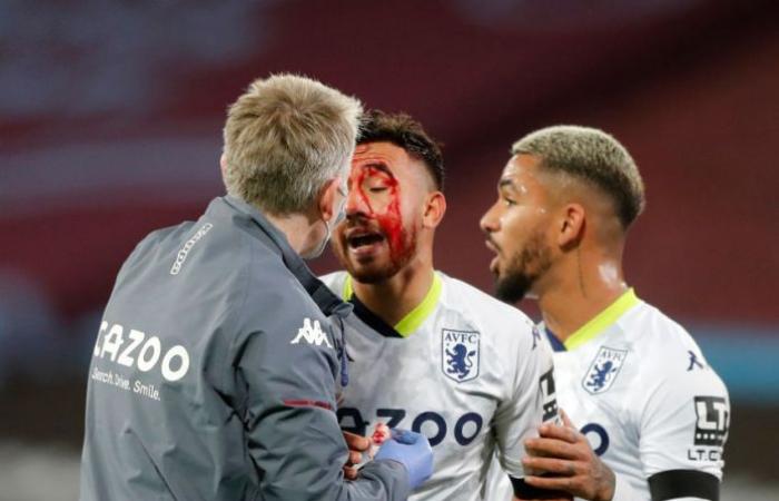 Trezeguet suffers a severe facial injury during a confrontation with West...