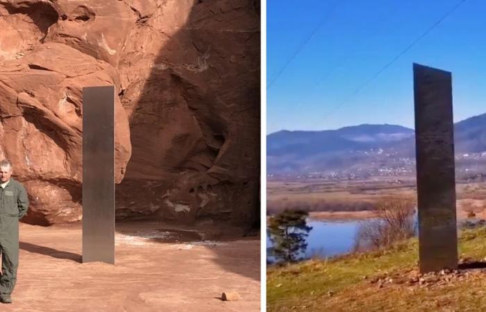 Mysterious metal column in Romania has now disappeared again