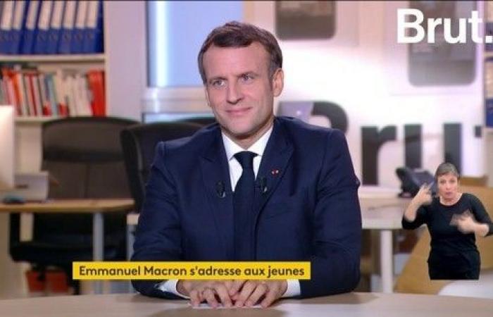 watch the interview with Emmanuel Macron at the online media Brut
