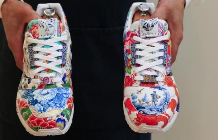 An auction seeks to sell porcelain sneakers for one million dollars