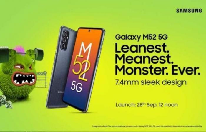 Galaxy M52 5G launched on September 28 in India