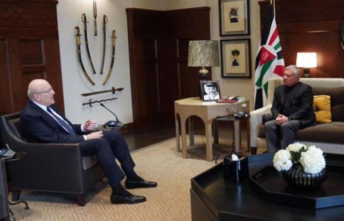Mikati discussed with the King of Jordan the situation and the...