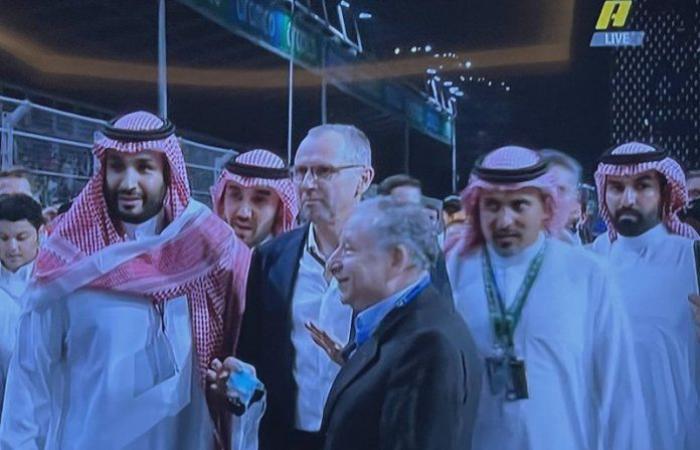 The Crown Prince arrives at the Formula 1 race track “Saudi...