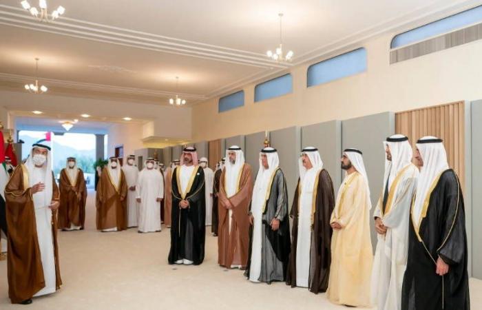Mohammed bin Rashid, Mohammed bin Zayed, rulers and Crown Princes witness...