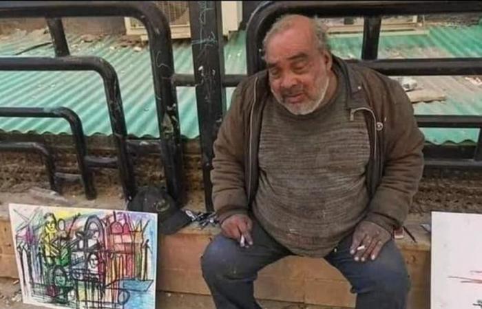 Calls to save a famous Egyptian artist after his miserable pictures...