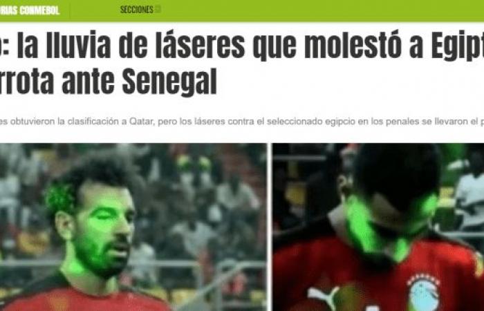 World newspapers: The laser blinded Mohamed Salah in the penalty shootout...