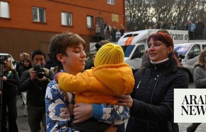 Ukraine children held by Russia reunited with parents
