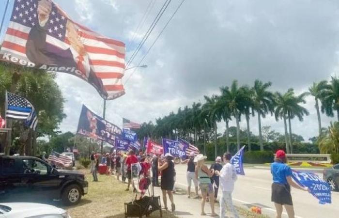 Florida protesters stay faithful to Trump