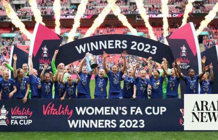 Record crowd watches Chelsea beat Man United 1-0 in Women’s FA Cup final