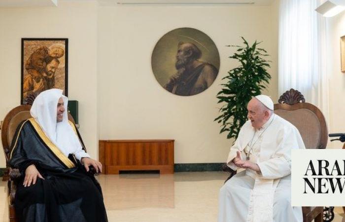 Pope Francis holds talks with head of Muslim World League in the Vatican