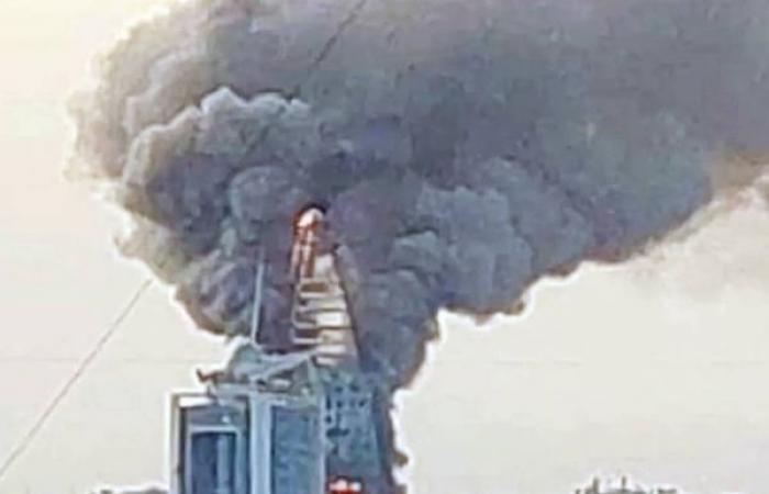 Landmark skyscraper in Khartoum engulfed in flames