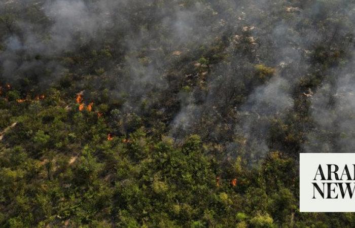 Brazil’s firefighters battle wildfires raging during rare late-winter heat wave