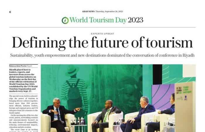 Sustainability, youth empowerment, new destinations top agenda on first day of World Tourism Day conference in Riyadh