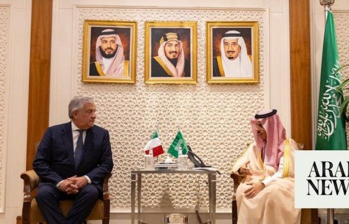 Saudi FM meets with Italian counterpart