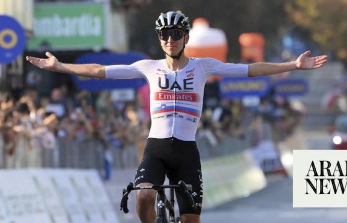 Pogacar makes it a hat trick of wins at Il Lombardia