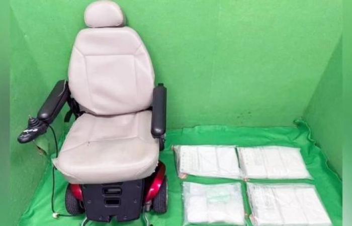 Hong Kong: 11 kgs suspected cocaine found in motorized wheelchair