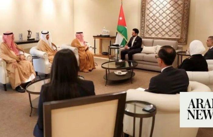 Jordan’s crown prince meets with KSrelief chief
