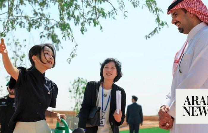 South Korean first lady plants sapling in Riyadh