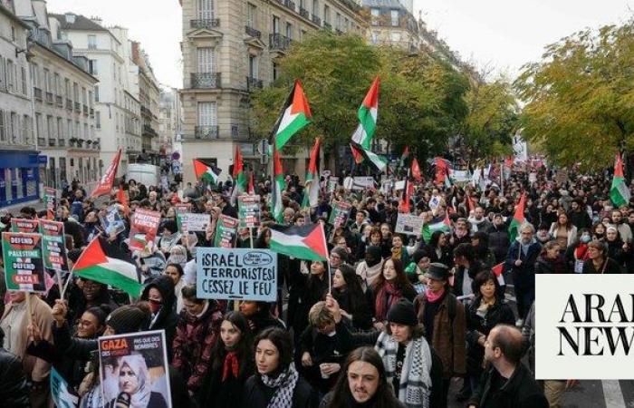 Paris protesters call for Gaza ceasefire