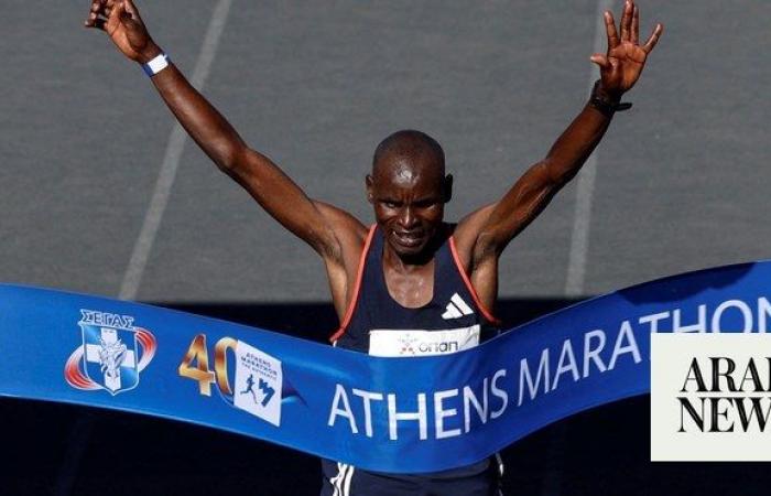 Kenya’s Edwin Kiptoo wins Athens Marathon in a course record of 2:10:34